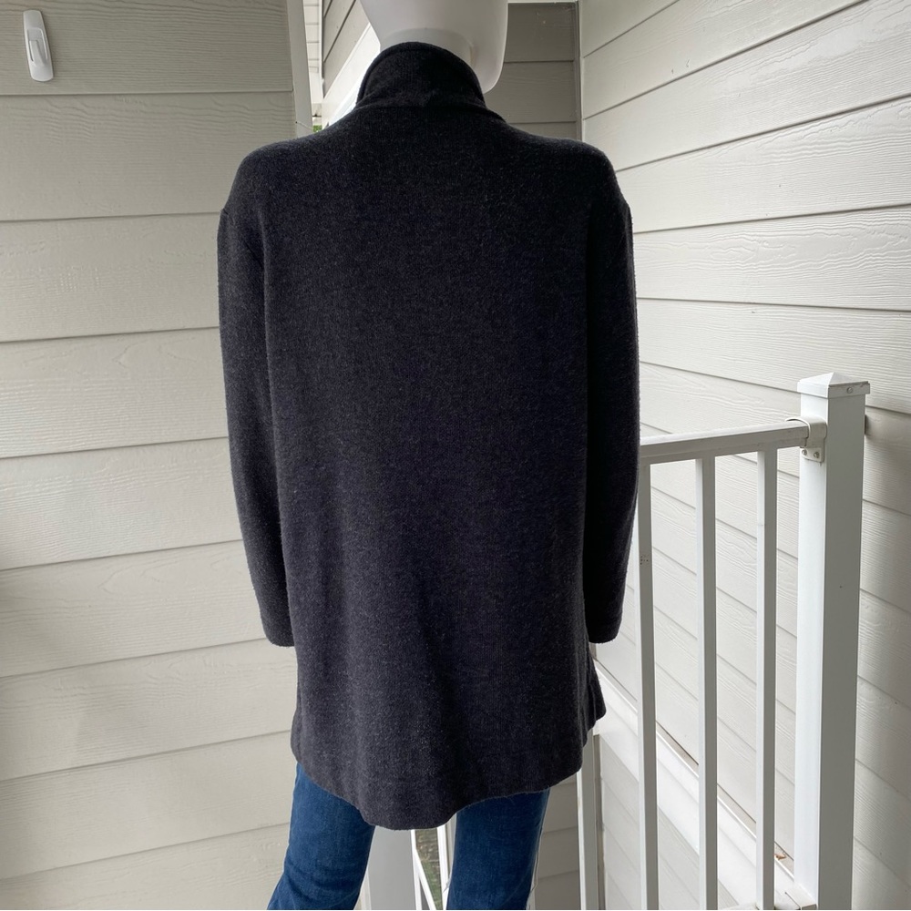 J. CREW Drapey Dark Grey Open Cardigan - Picture 3 of 7